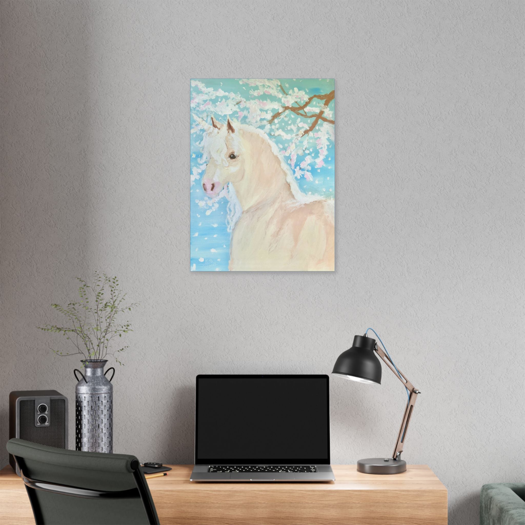 Pastel Unicorn Canvas Print — Whimsical Horse Wall Art for Nursery & Home Decor